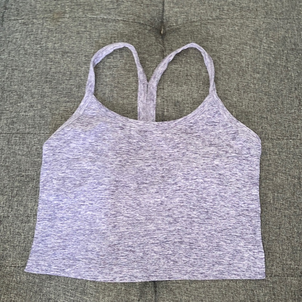Spacedye crop top with shelf bra
